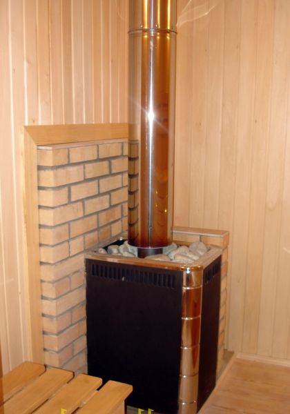 Рубленая баня - внутренний дымоход